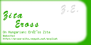 zita eross business card